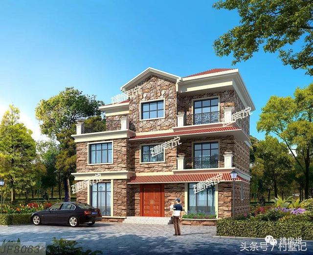 12x10米三層樓房設(shè)計圖，農(nóng)村自建房就該有個別墅的樣子