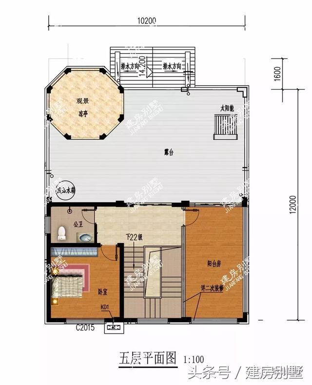 農(nóng)村五層自建別墅設(shè)計方案圖，建好你就成了村里土豪