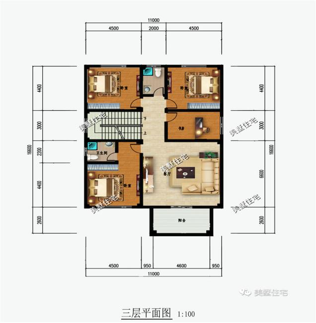 精選的三款農(nóng)村四層別墅戶型圖，攢夠錢肯定建一棟