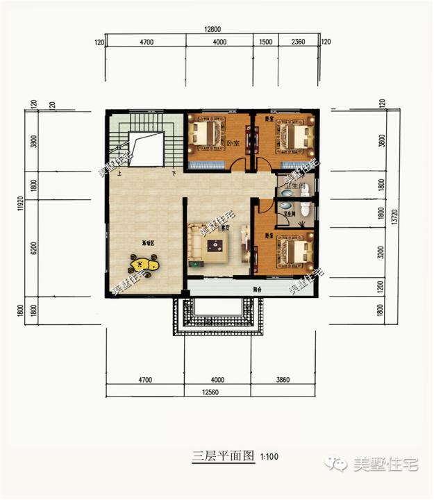 精選的三款農(nóng)村四層別墅戶型圖，攢夠錢肯定建一棟