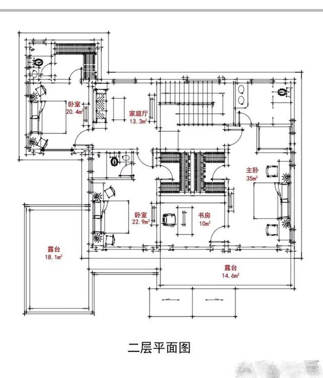 15*15米帶院子中式二樓別墅設(shè)計(jì)圖，品質(zhì)生活就靠它了