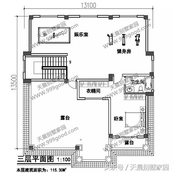 40萬帶大露臺的三層別墅設(shè)計圖，漂亮、高端