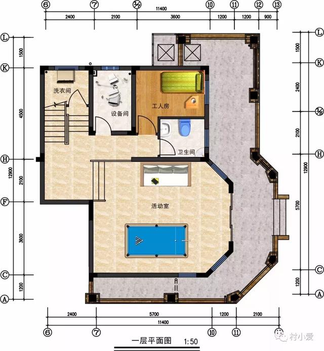 11mx13m最適合坡地的鄉(xiāng)村別墅設計方案