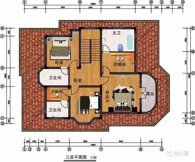 11mx13m最適合坡地的鄉(xiāng)村別墅設計方案