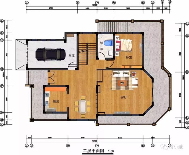 11mx13m最適合坡地的鄉(xiāng)村別墅設計方案