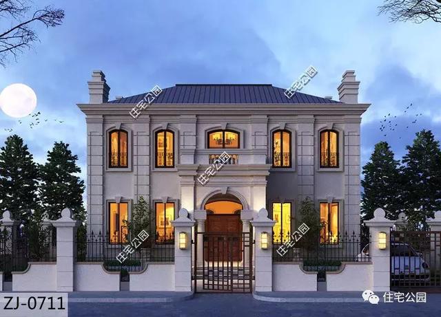 二層法式別墅設(shè)計(jì)方案圖，看一眼就喜歡上了