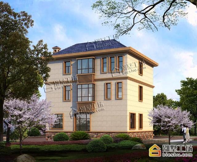 25萬自建農(nóng)村三層樓房圖，占地120平左右