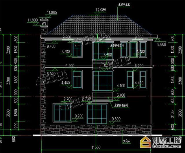 25萬自建農(nóng)村三層樓房圖，占地120平左右