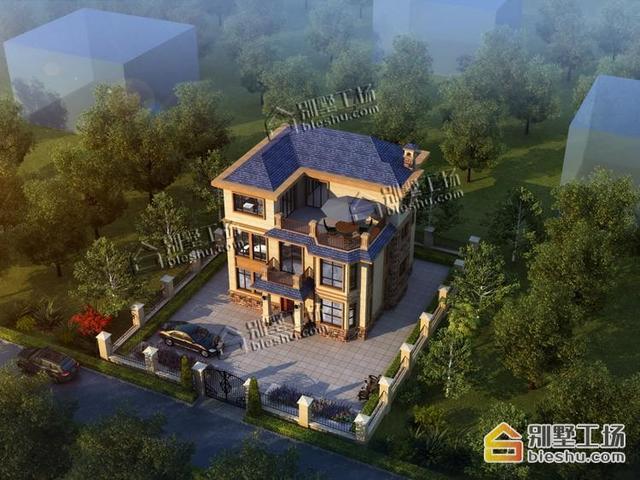 25萬自建農(nóng)村三層樓房圖，占地120平左右