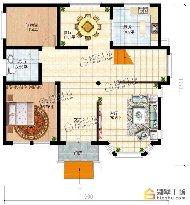 25萬自建農(nóng)村三層樓房圖，占地120平左右