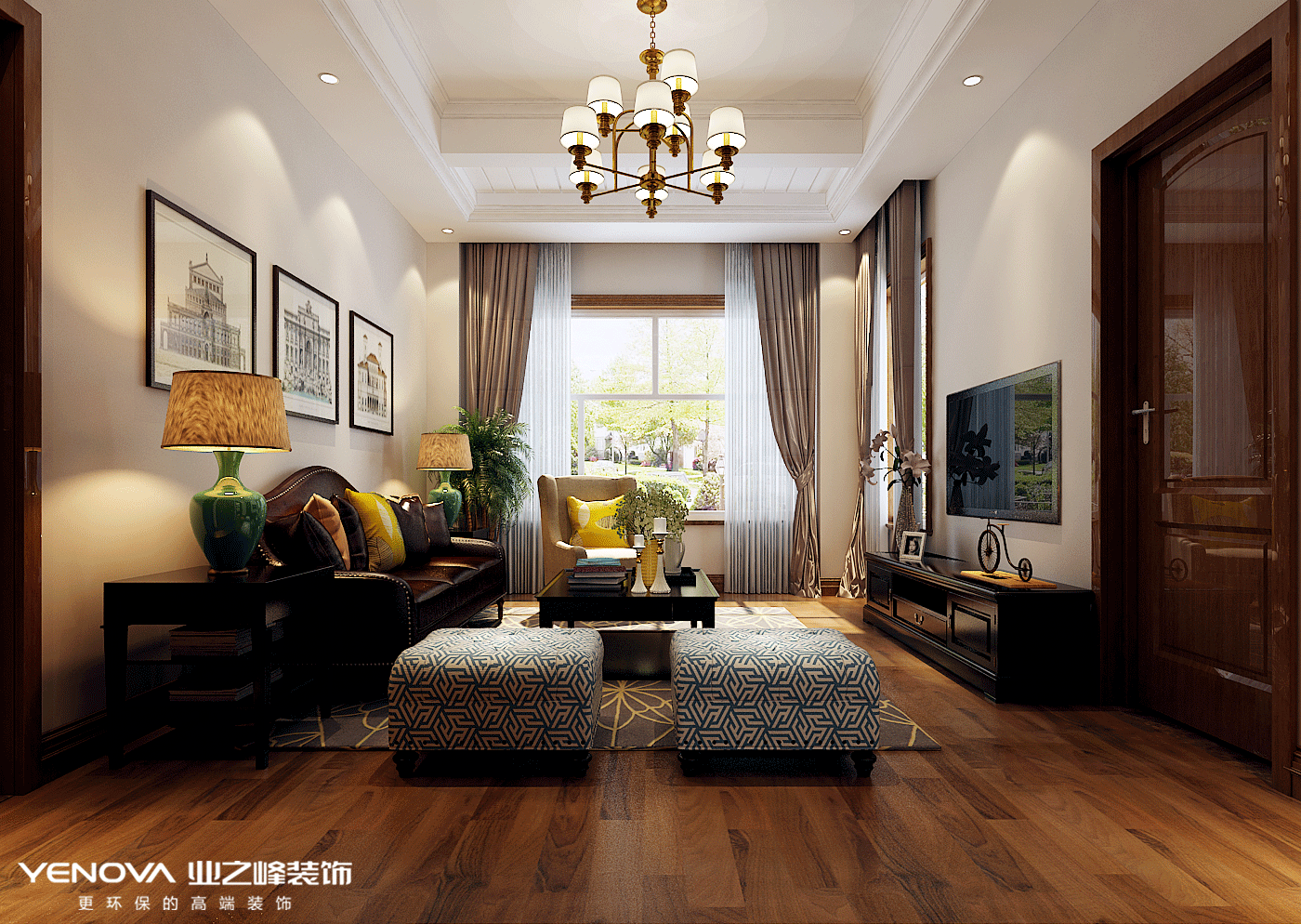 碧桂園別墅設(shè)計(jì)美式風(fēng)格裝修效果圖，高端、大氣