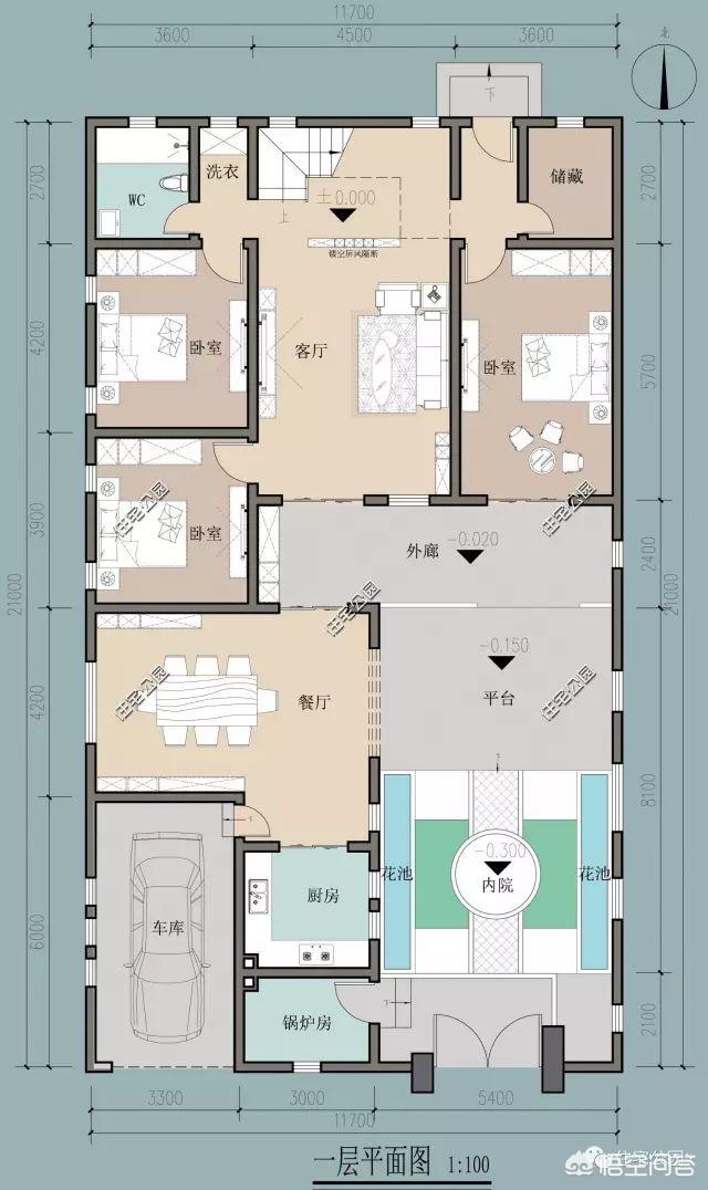 10X25米的帶庭院自建中式合院設(shè)計方案如何做？