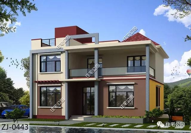 12X10米農(nóng)村2層現(xiàn)代小樓圖，比洋別墅漂亮多了