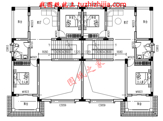 農(nóng)村簡單雙拼小戶型，簡單適用，客廳中空，占地210平方米