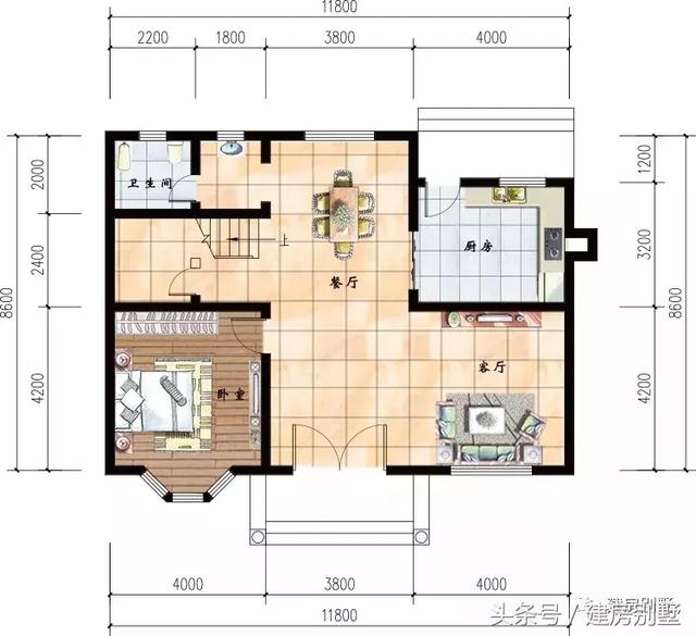 簡(jiǎn)單二層帶飄窗的農(nóng)村小樓圖，實(shí)用、造價(jià)低