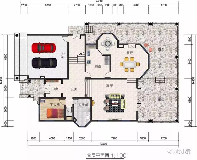 24x14m歐式鄉(xiāng)村別墅設(shè)計方案圖，高端、大氣