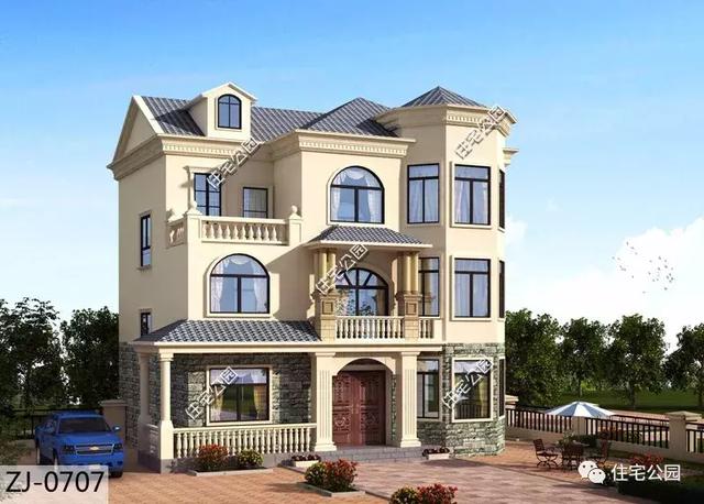 13X11米農(nóng)村3層別墅設(shè)計(jì)方案，現(xiàn)代結(jié)合歐式，好看