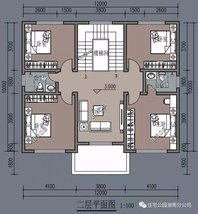 農(nóng)村14X14米樓房設(shè)計(jì)圖，3種方案供您選擇