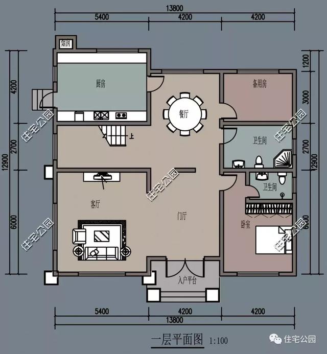 農(nóng)村14X14米樓房設(shè)計(jì)圖，3種方案供您選擇