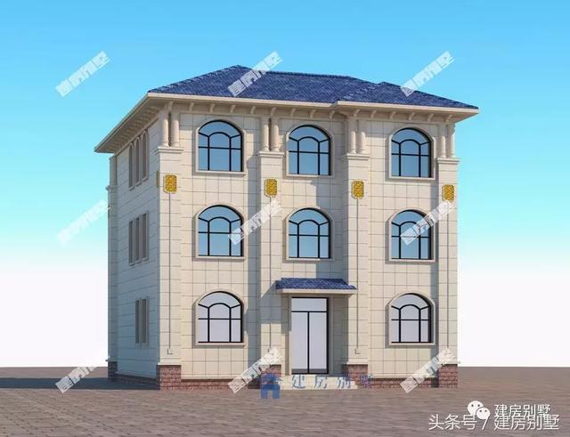 4款面寬為11米左右的三層別墅設(shè)計(jì)方案圖，都是全新設(shè)計(jì)