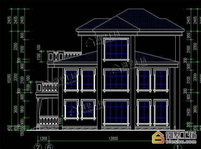 挑空客廳有檔次30萬(wàn)自建農(nóng)村三層樓房設(shè)計(jì)圖