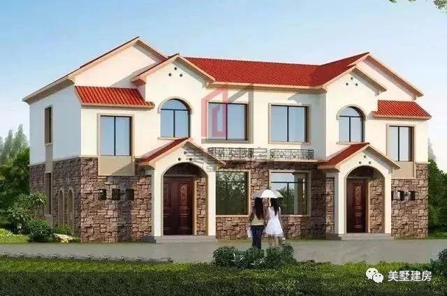 3套農(nóng)村雙拼樓房設(shè)計(jì)圖，哥倆好住雙拼