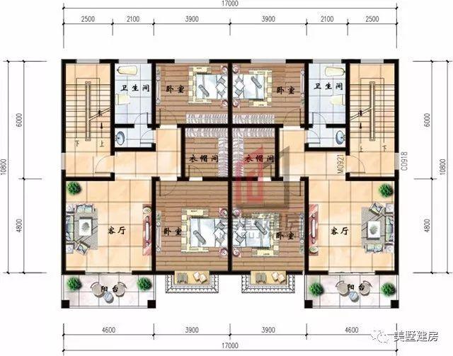 3套農(nóng)村雙拼樓房設(shè)計(jì)圖，哥倆好住雙拼