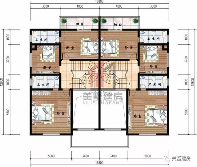 3套農(nóng)村雙拼樓房設(shè)計(jì)圖，哥倆好住雙拼