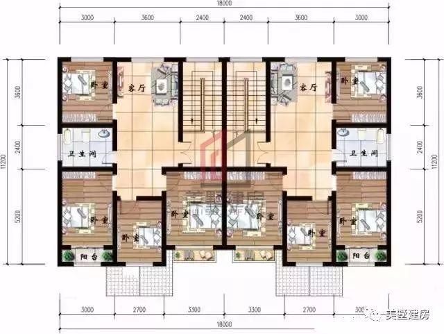 3套農(nóng)村雙拼樓房設(shè)計(jì)圖，哥倆好住雙拼