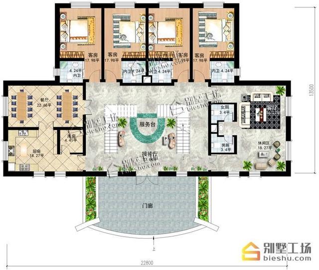 農村二層特色民宿設計圖，喜歡民宿方案的看看