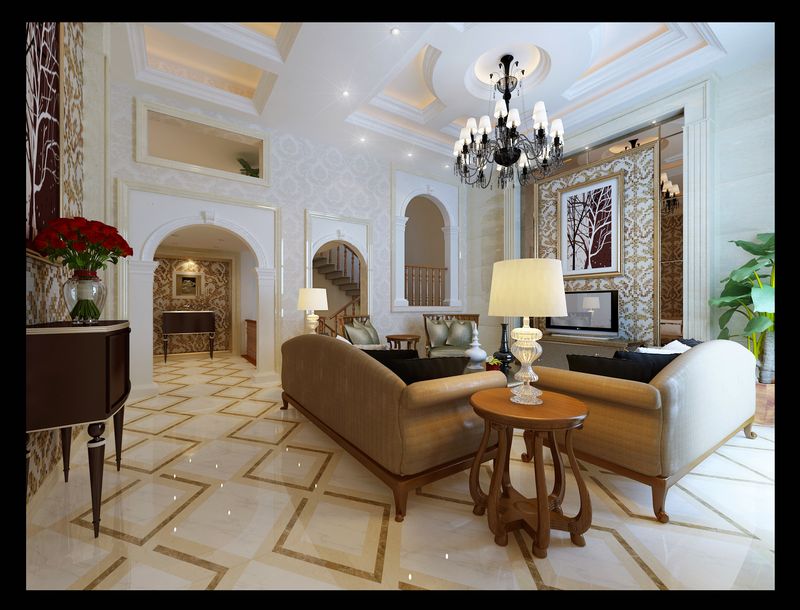 280平米別墅歐美風情裝修效果圖，漂亮