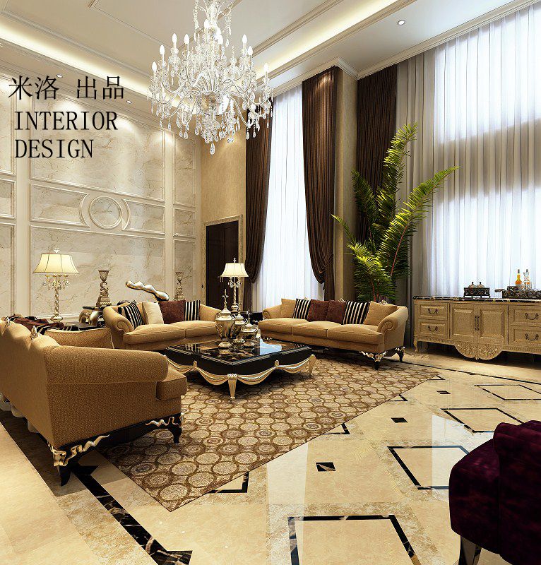 280平米別墅歐美風情裝修效果圖，漂亮