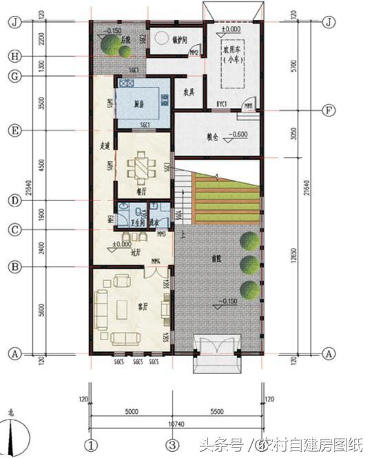 3款帶庭院的農(nóng)村別墅方案，這樣建既便宜又漂亮