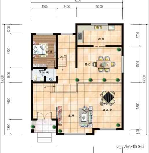 11x13m帶閣樓的兩層農(nóng)村自建房設(shè)計圖，精美