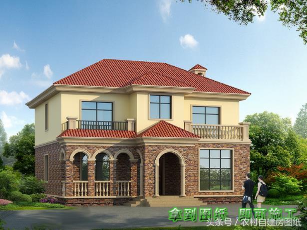 6款帶煙筒的小別墅設(shè)計方案圖，款款漂亮