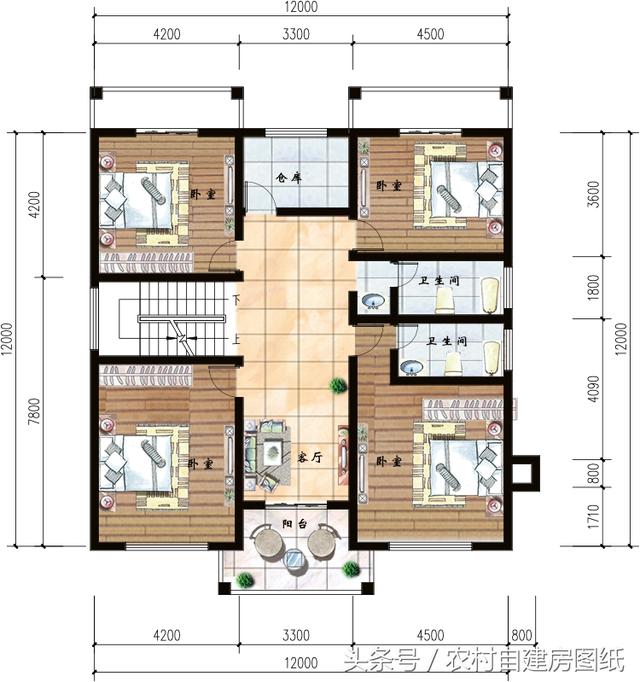 6款帶煙筒的小別墅設(shè)計方案圖，款款漂亮