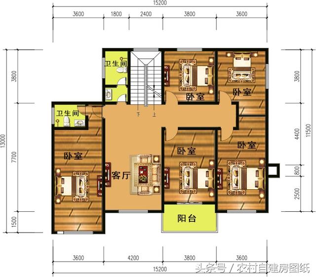 6款帶煙筒的小別墅設(shè)計方案圖，款款漂亮