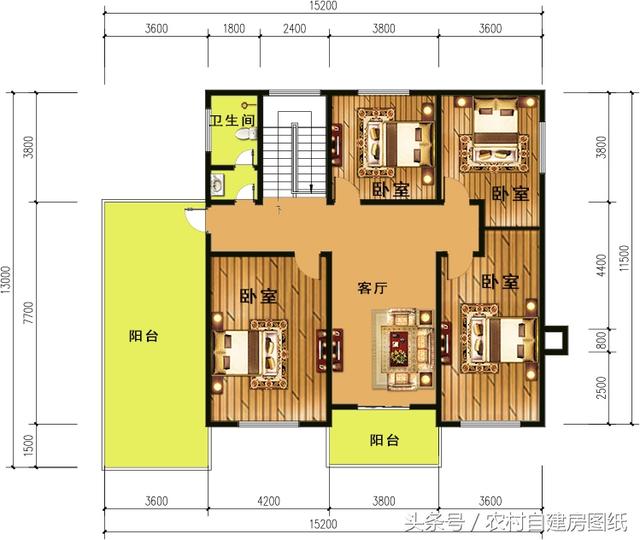 6款帶煙筒的小別墅設(shè)計方案圖，款款漂亮
