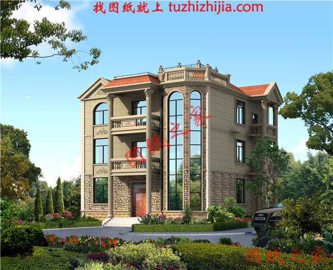 三層復(fù)式別墅小洋樓，挑空客廳，布局實(shí)用，千萬(wàn)人喜歡的實(shí)用戶(hù)型