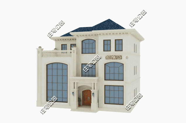 15X13米3層歐式挑空客廳別墅設(shè)計(jì)方案，顏值高