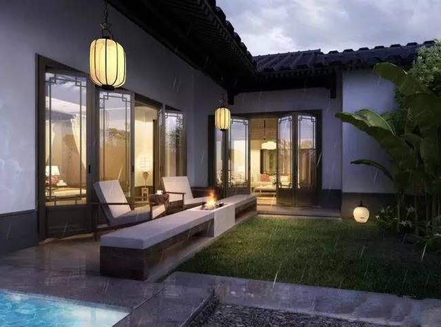 中式民宅別墅外觀效果圖大全，古香古色