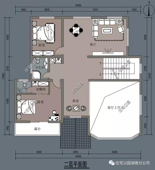 14.4X15.5米農(nóng)村三層別墅設(shè)計(jì)圖，好看又實(shí)用
