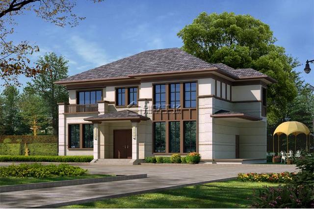 30萬農(nóng)村二層樓房設(shè)計(jì)圖，新中式風(fēng)格