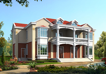 鄉(xiāng)村兄弟二層雙拼別墅設(shè)計(jì)圖，單戶120平米左右，戶型合理