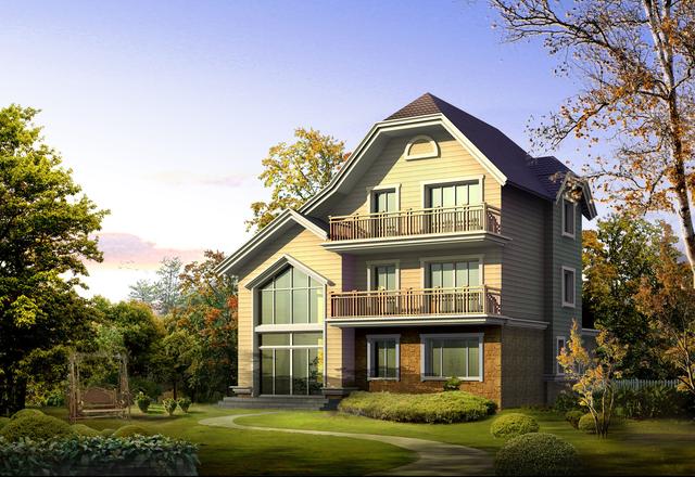 面寬12.5米農(nóng)村三層樓房設(shè)計，富有濃郁的田園氣息