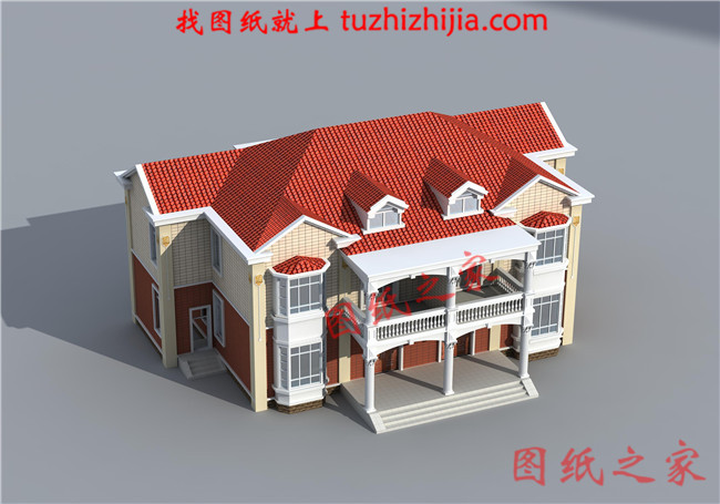 鄉(xiāng)村兄弟二層雙拼別墅設(shè)計(jì)圖，單戶(hù)120平米左右，戶(hù)型合理