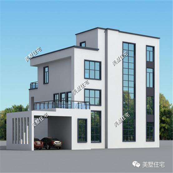 5款平頂別墅外觀效果圖，坡屋頂都看膩了