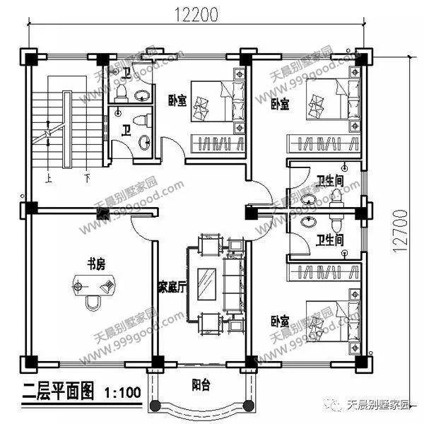 開間12米、進(jìn)深12米三層歐式別墅設(shè)計(jì)圖，保證你喜歡