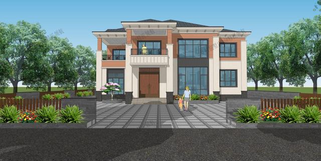 適合三代同堂居住自建別墅方案，附效果圖