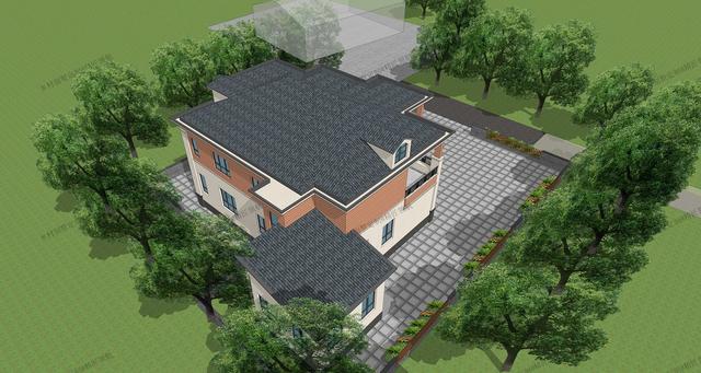 適合三代同堂居住自建別墅方案，附效果圖